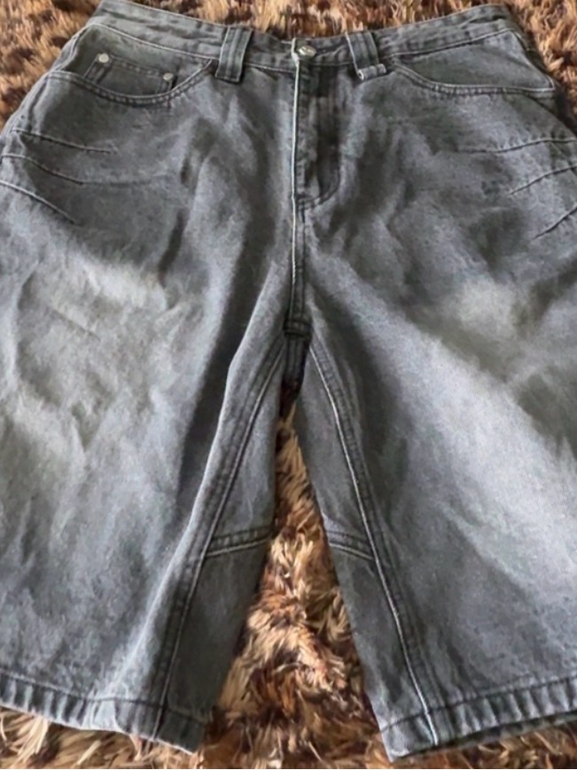 Ash Black Basic Jorts